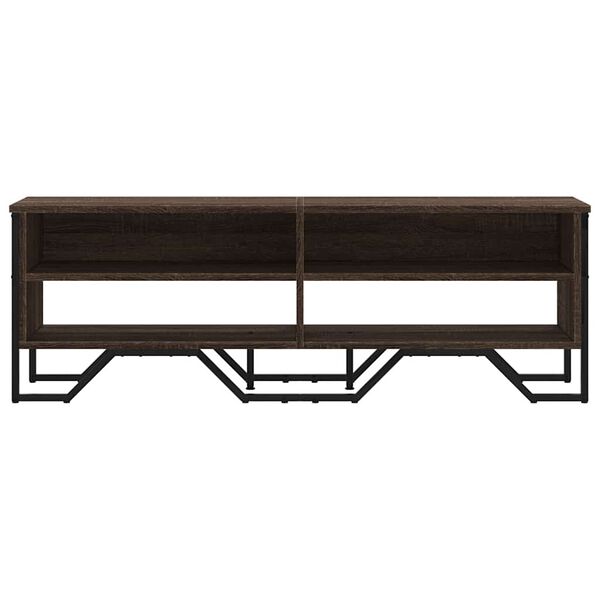 vidaXL Tv-meubel 122x34x41 cm bewerkt hout bruin eikenkleurig