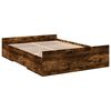 vidaXL Bedframe met lades bewerkt hout gerookt eikenkleurig 120x200 cm