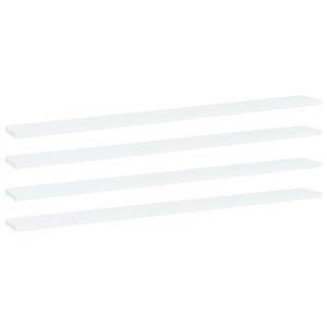 vidaXL Wandschappen 4 st 100x10x1,5 cm spaanplaat wit