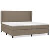 vidaXL Boxspring met matras stof taupe 200x200 cm
