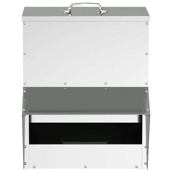 vidaXL Kip voerbak Zilver 20 x 25 x35 cm Gegalvaniseerd staal