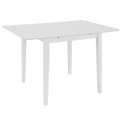 vidaXL Eettafel verlengbaar (80-120)x80x74 cm MDF wit