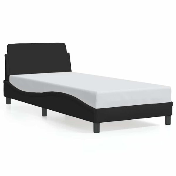 vidaXL Bedframe met hoofdeinde "Dover" 90x190 cm stof zwart
