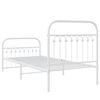 vidaXL Bedframe met hoofd- en voeteneinde metaal wit 90x200 cm