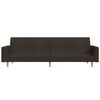 vidaXL Slaapbank 2-zits met voetenbank stof donkerbruin