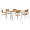 vidaXL Buiten eettafelset 7 st 180 x 90 x 75 cm
