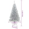 vidaXL Kerstboom met 150 LED met standaard Zilver 150 cm PET