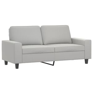 vidaXL Tweezitsbank 140 cm microvezelstof lichtgrijs