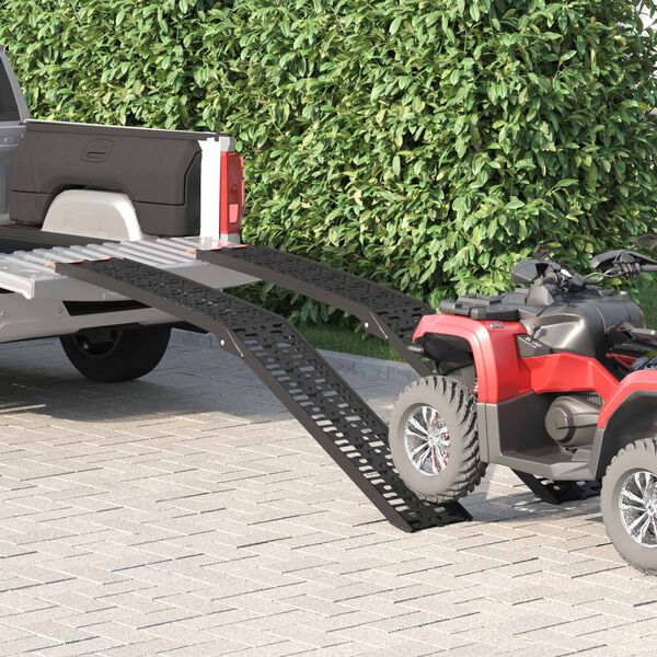 vidaXL Laad Ramp 2 pcs Zwart 222 x 29 x 14 cm Aluminium