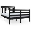 vidaXL Bedframe massief hout zwart 120x190 cm