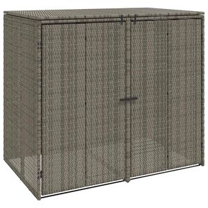 vidaXL Afvalbak Box 2 st Grijs 130 x 80 x 115 cm Polyetheen