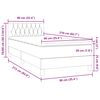 vidaXL Boxspring met matras fluweel zwart 90x210 cm