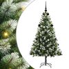 vidaXL Kunstmatige Scharnierende Kerstboom met Bedekte Sneeuw Warmwit