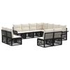 vidaXL Tuinbankenset 11 st Zwart poly rattan