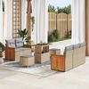 vidaXL Tuinbankenset met kussen 8 pcs Beige en Licht Grijs