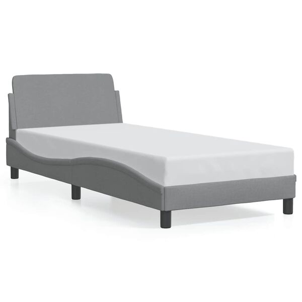 vidaXL Bedframe "Dover" 90x190 cm stof lichtgrijs