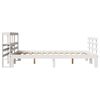 vidaXL Bedframe met hoofdbord massief grenenhout wit 120x190 cm