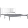 vidaXL Bedframe metaal grijs 180x200 cm