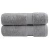 vidaXL Badhanddoeken SOLUND 2 st 600 g/m&sup2; 100x150 cm grijs