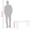 vidaXL Bank 90 cm massief hout rubber