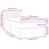 vidaXL Boxspring met matras fluweel roze 80x210 cm
