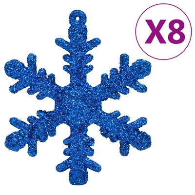 vidaXL 111-delige Kerstballenset polystyreen blauw