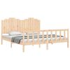 vidaXL Bedframe met hoofdbord massief hout 180x200 cm