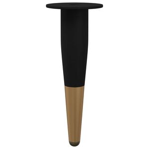 vidaXL Meubelpoten 2 st Zwart en Goud &Oslash; 40 x 98 mm IJzer