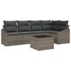 vidaXL Tuinbankenset 6 st Lichtgrijs poly rattan