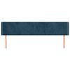 vidaXL Hoofdbord met randen 163x16x78/88 cm fluweel donkerblauw