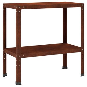 vidaXL Planttafel 100 x 40 x 80 cm weervast staal Roestkleurig