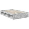 vidaXL Bedframe met hoofdeinde Beton 120 x 200 cm Massief grenenhout
