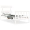 vidaXL Bedframe zonder matras massief grenenhout wit 140x200 cm