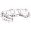 vidaXL Tuinbankenset met kussen 9 pcs Zwart Aluminium