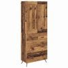 vidaXL Highboard Oud Hout 69,5 x 34 x 180 cm Bewerkt hout