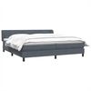 vidaXL Boxspring met matrassen fluweel donkergrijs 200x210 cm