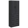 vidaXL Kastenset 2 st 66 x 34,5 x 87 cm Bewerkt hout Zwart