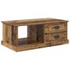 vidaXL Salontafel met lade Oud Hout 90 x 50 x 35 cm Bewerkt hout