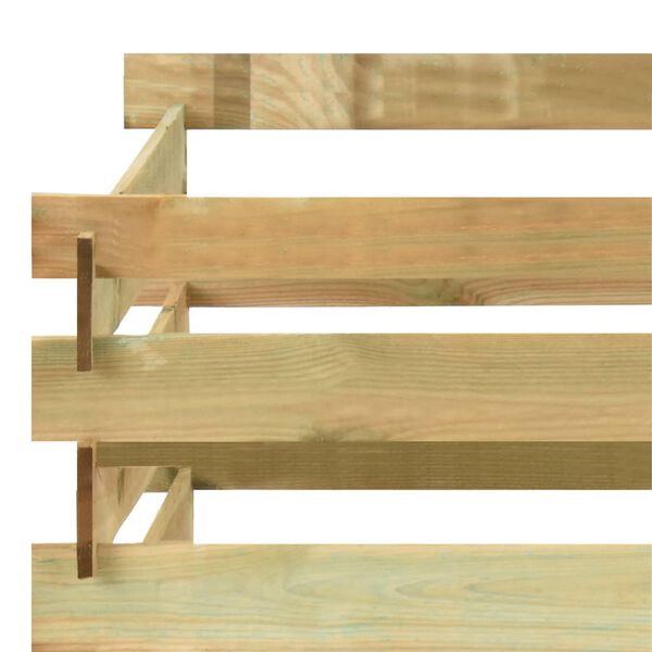 vidaXL Tuincompostbak gelat 100x100x80 cm ge&iuml;mpregneerd grenenhout