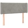 vidaXL Hoofdbord met randen 103x16x78/88 cm fluweel lichtgrijs