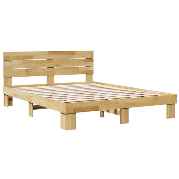vidaXL Bedframe hoofdeinde zonder matras 160x200 cm massief eikenhout