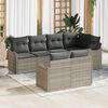 vidaXL Tuin Sofa Set Lichtgrijs poly rattan