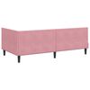 vidaXL Hoekbedframe Roze 100 cm x 200 cm VelvetenPlywood