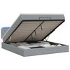 vidaXL Ottoman Bed met Matrassen en LED Lichtgrijs 160 x 200 cm Stof