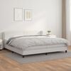 vidaXL Boxspring met matras kunstleer wit 200x200 cm