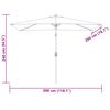 vidaXL Parasol vierhoekig zandwit 200 x 300 cm