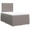 vidaXL Boxspring met matras stof taupe 120x200 cm