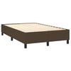 vidaXL Boxspring met matras stof donkerbruin 120x200 cm