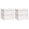 vidaXL Plantenbakken 2 st cm massief grenenhout wit