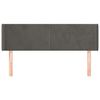 vidaXL Hoofdbord met randen 147x16x78/88 cm fluweel donkergrijs